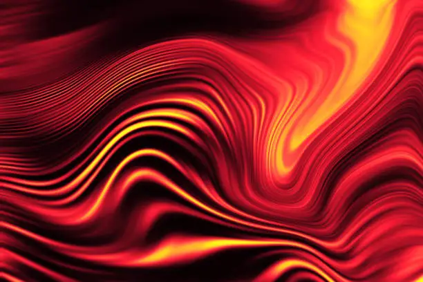Photo of Wave Red Yellow Black Marble Background Abstract Flame Fire Swirl Pattern Neon Colorful Gradient Marbled Shiny Texture