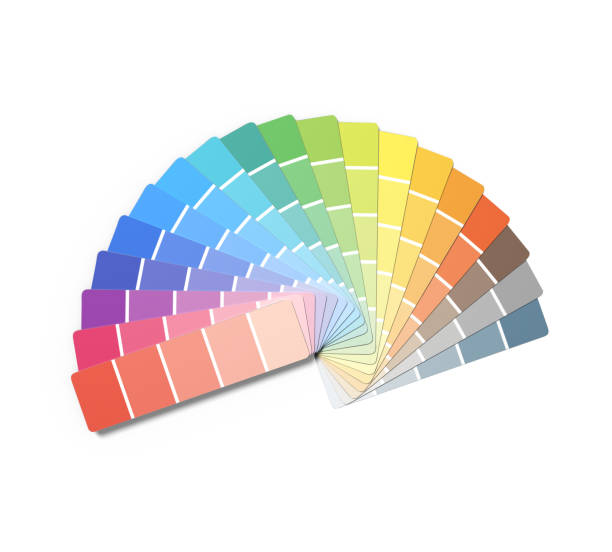 Swatch book Swatch book isolated on white fan out directly above paint swatch book stock pictures, royalty-free photos & images