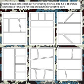 istock Sketchbook template for kids and adults for creative work 1155460846