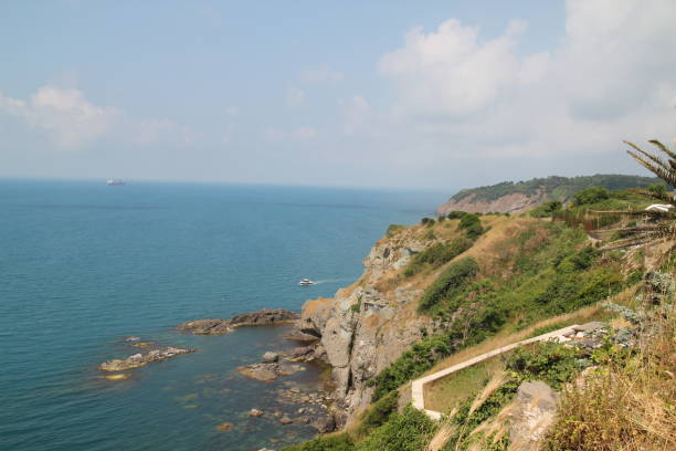 istock seashore and cliff  evening sea wave 1155461535