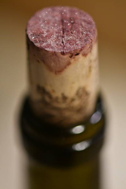 Wine Cork with Crystals Opened Bottle of Alcohol steven harrie stock pictures, royalty-free photos & images