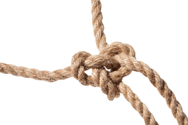 istock knot of Running bowline loop close up on rope 1155463088