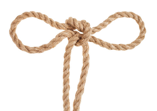 istock tom fool's knot tied on thick jute rope isolated 1155463114