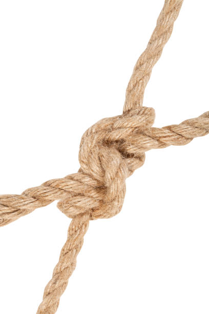 istock hunter's bend knot joining two ropes close up 1155463161