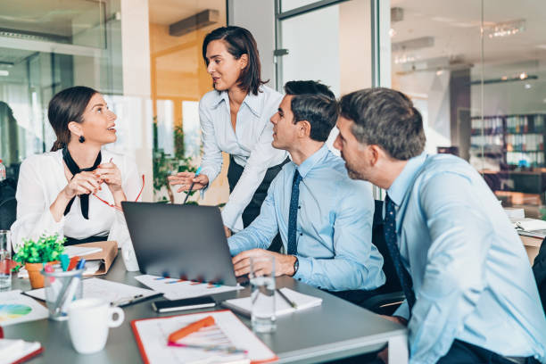 istock Company managers on a business meeting 1155465722