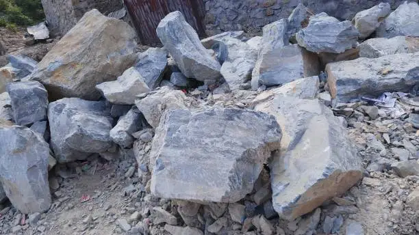 Stones and rocks are used for the building purposes.