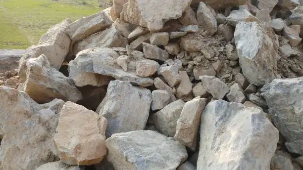 Stones and rocks are used for the building purposes.