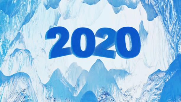 istock Large 2020 Blue and Frosted Design inside an Iced Cave 1155467756