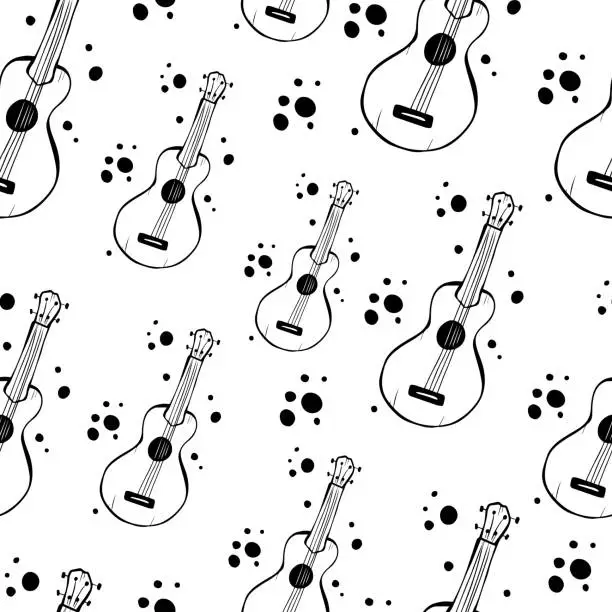 Vector illustration of Guitar pattern