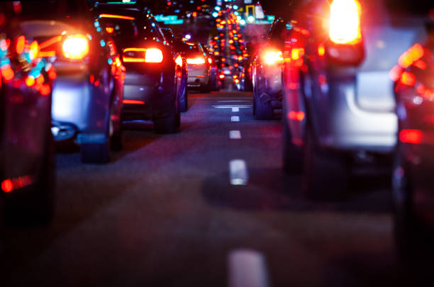 istock Traffic on Lion's Gate Bridge at night 1155474604