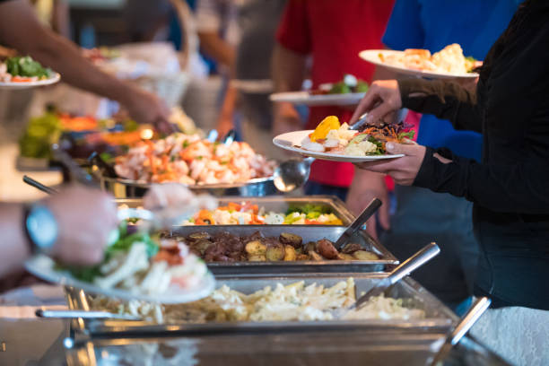 istock Self serve buffet at a banquet 1155474952
