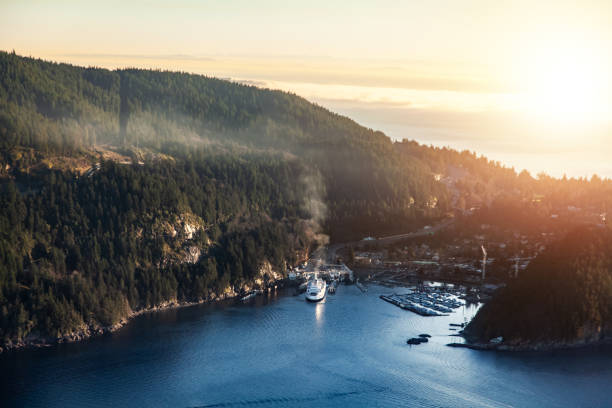 istock Horseshoe Bay ferry terminal aerial view 1155475120