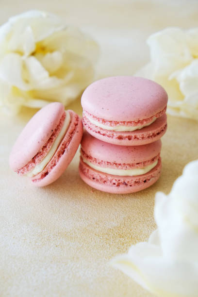 istock Beautiful composition with colorful macaroon cookies. 1155475761