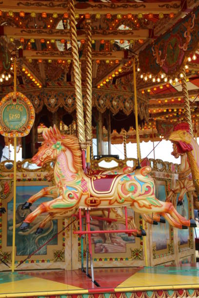 istock Carousel Wooden Horse 1155477029