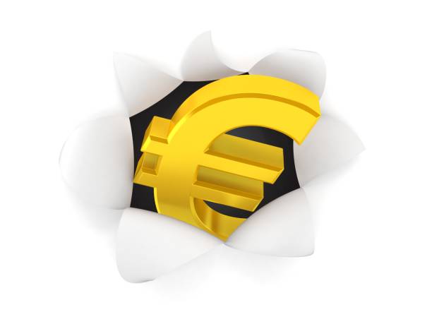 istock Euro currency inside hole from torn paper 1155477452