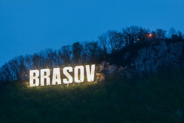 istock Brasov sign at evening 1155480798