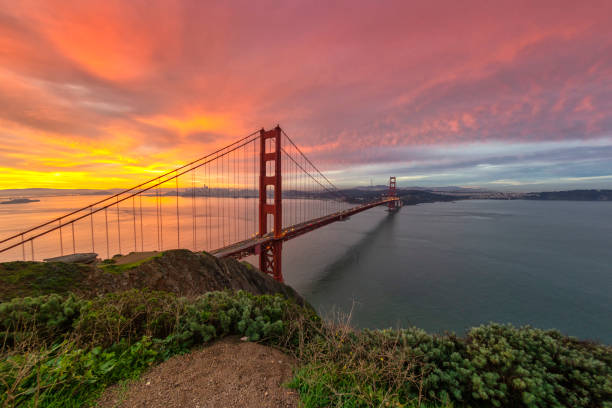 istock San Francisco Bay and Golden Gate Bridge at sunrise. 1155481023