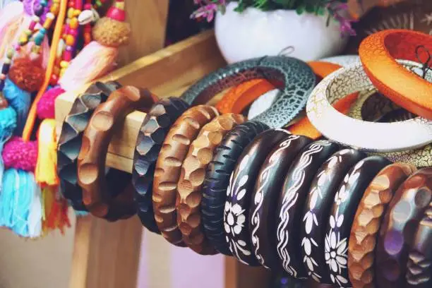 Photo of Modern Luxury accessories wooden arm bracelet jewelry