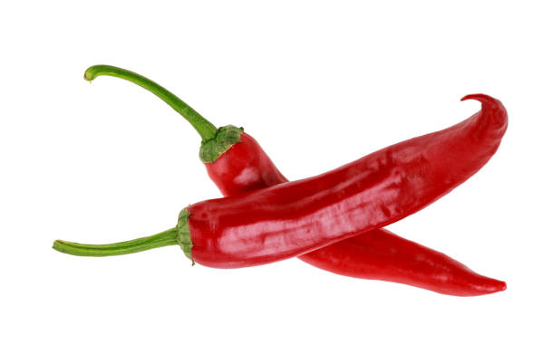 istock two hot red jalapeno peppers on white background 1155492527