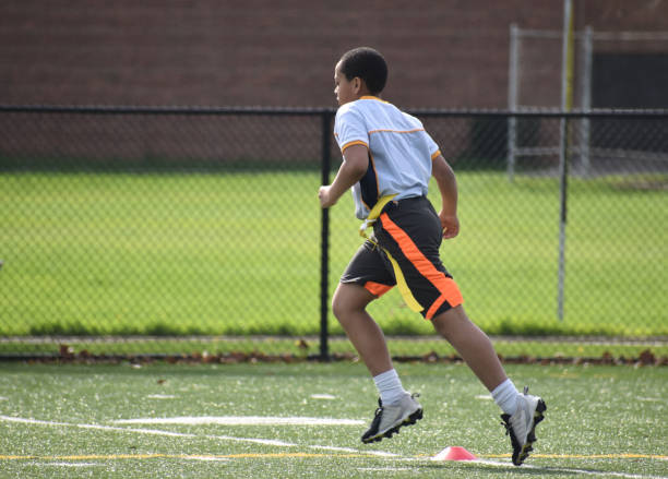 istock Flag Football:  Jogging Off the Field 1155492815