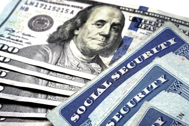 istock Social Security Cards for identification and retirment USA 1155492869