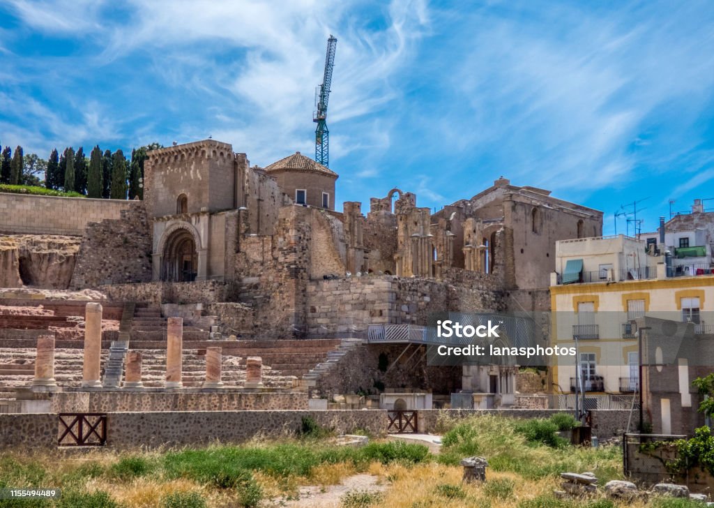 The Roman Theatre in Cartagena, Spain, Mursia Cartagena - Spain Stock Photo