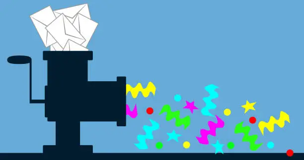 Vector illustration of Efficient e-mail managing