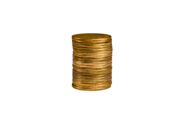 istock Stack of the coins isolated on a white background 1155500790