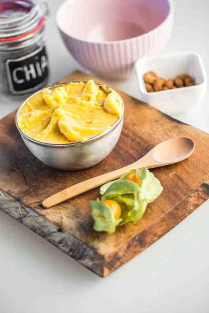 istock Fresh Tropical Fruit Smoothie with Mango Juice and Banana 1155500985