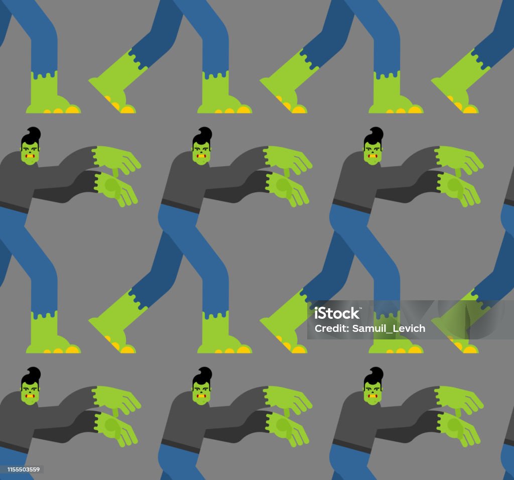 Undead Patterns Zombie Pattern Seamless Zombies Background Undead Texture Stock ...