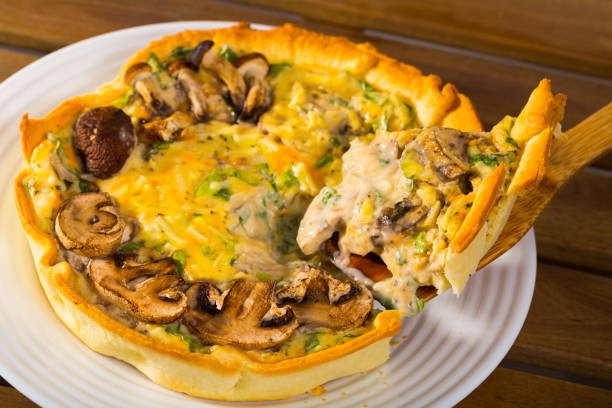 istock Shortcrust pastry pie with mushrooms 1155504917