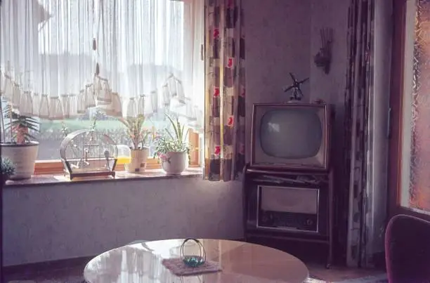 Berlin (West), Germany, 1967. Working class living room in a Berlin workers district.