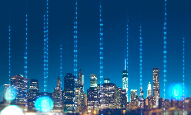 istock Digital city. Smart city concept 1155508659
