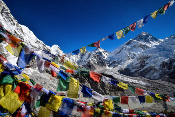 istock Prayer flags with Mount Everest in the background 1155509889