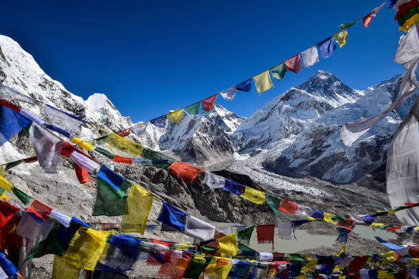 istock Prayer flags with Mount Everest in the background 1155509941