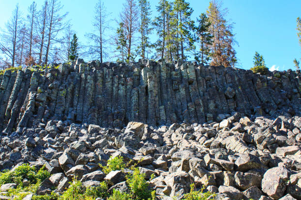 istock basalt cliffs iin Yellowstone National Park, USA 1155520079
