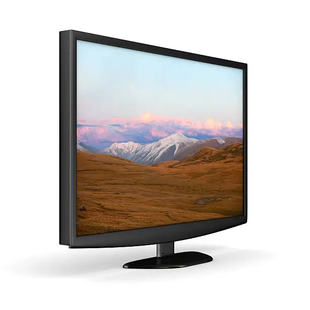 TV on white background. Isolated 3D image