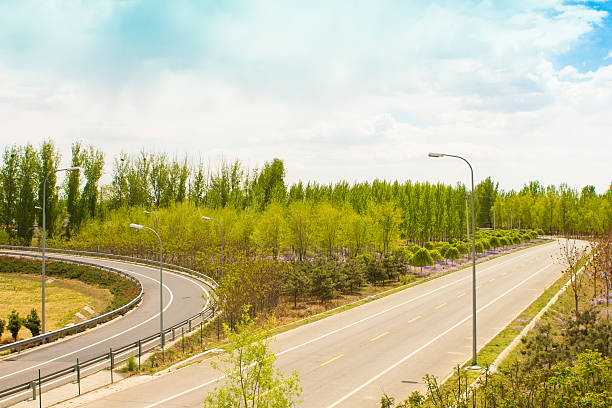 Road in countryside stock photo