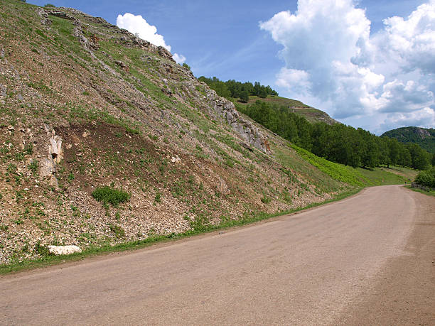 istock Landscape with road and hill 115552914