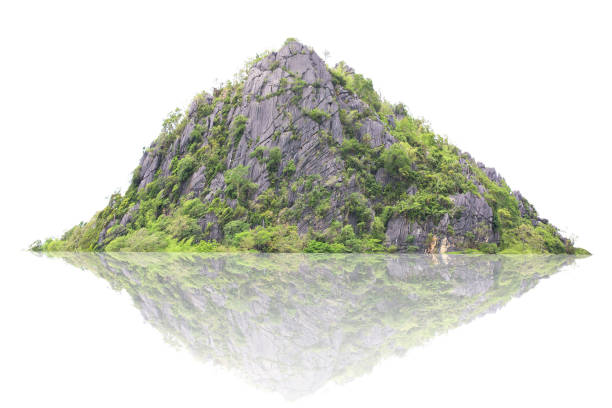 istock Panorama island, hill, mountain isolated on a white background. 1155532906