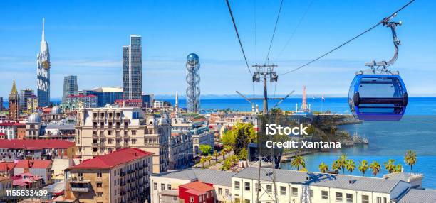 Batumi City Georgia Panoramic View Of The Skyline And Port Stock Photo - Download Image Now