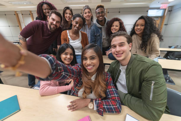 istock Multi-Ethnic Group of University Students Selfie 1155533572