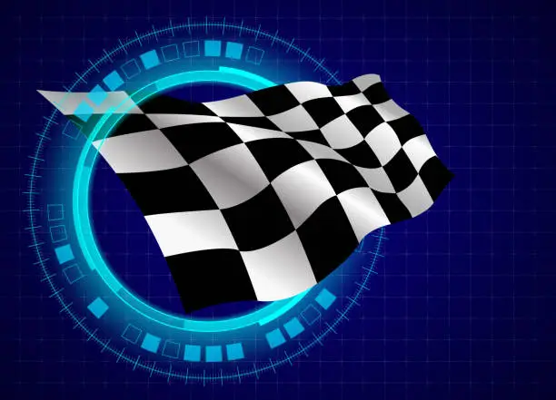 Vector illustration of Racing flag