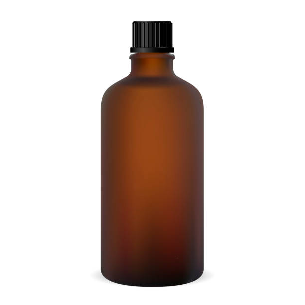 istock Brown Bottle. Glass Medicine Vial. 3d Isolated Oil 1155552491