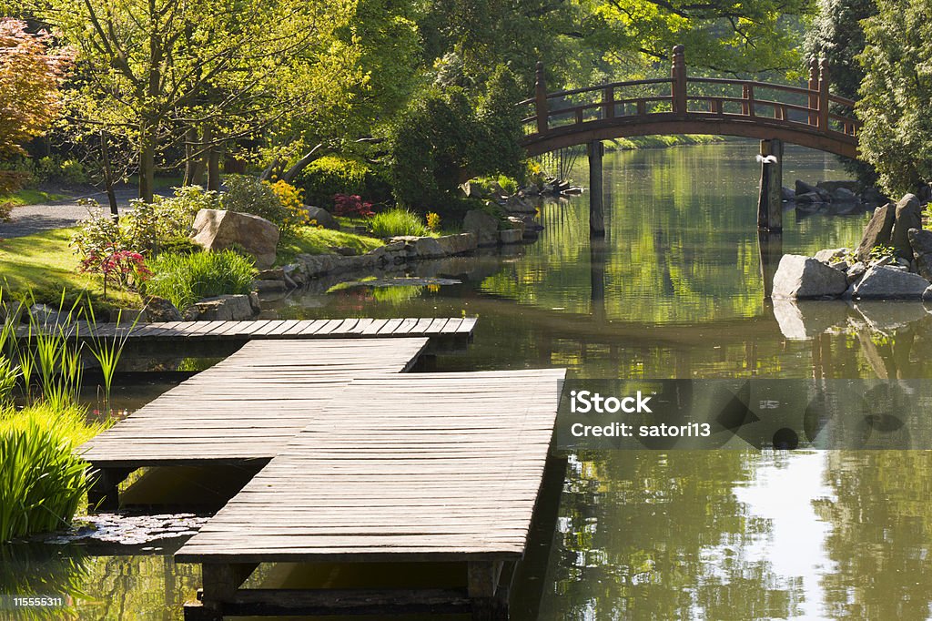 Японский сад - Стоковые фото Цветок роялти-фри