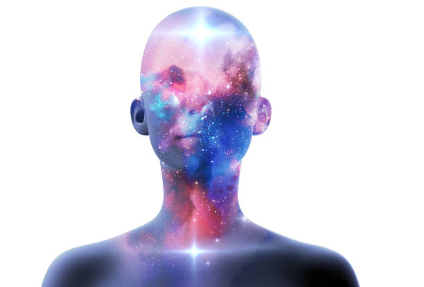 istock silhouette of virtual human with aura chakras on space nebula 3d illustration 1155556422