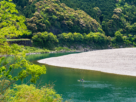 Shimanto River is a river flowing in the western part of Kochi Prefecture, Shikoku, Japan. There is no dam in this river and it is a very gentle flow.