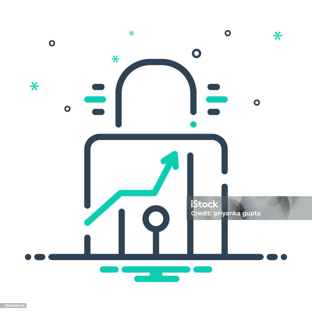 Security Graph Icon Chart Security Chart Stock Illustration - Download Image Now - Chart ...