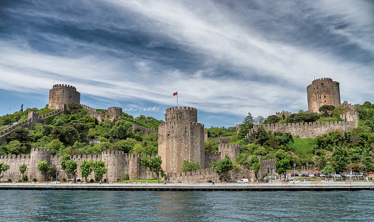 Rumeli Hisari fortress citadel at Bosporus in Istanbul, Turkey