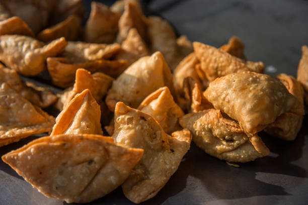 istock Fresh Samosas in the street 1155571048